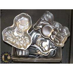 BOX OF ASSORTED WILTON CAKE PANS INCLUDES