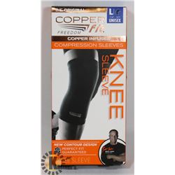 NEW COPPER FIT KNEE COMPRESSION SLEEVE SIZE L