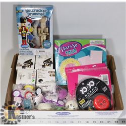 BOX OF NEW TOYS