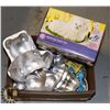 Image 1 : BOX OF ASSORTED WILTON CAKE PANS INCLUDES