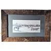 Image 1 : 11)  RUSTIC FRAMED UNDER GLASS "RIDING