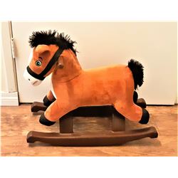 4)  MUSICAL SINGING PLUSH ROCKING HORSE