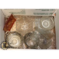 ESTATE LOT OF VINTAGE CRYSTAL AND GLASSWARE