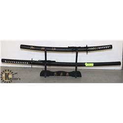 2 SAMURAI SWORDS IN CASES(ZEMENO WITH STAND)