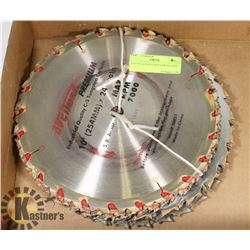 LOT OF 10 INCH USED SAW BLADES