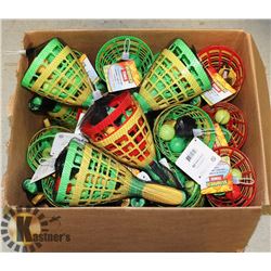 BOX OF 25 NEW KIDS THROW AND CATCH SETS