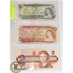 SHEET OF COLLECTIBLE CANADIAN BILLS - 1X -