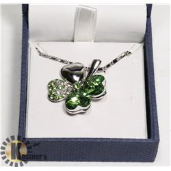ESTATE 4 LEAF CLOVER PENDANT W/ CHAIN