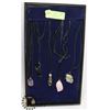Image 1 : JEWELRY / NECKLACE DISPLAY W/ 5 DIFFERENT STONE