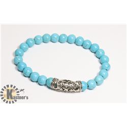 #147-TOURQUOISE BRACELET 8MM/ 7.5"