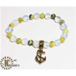 #150- MOONSTONE/ JASPER BRACELET 6.5MM/ 8MM