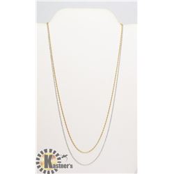 #132-STERLING SILVER .925 NECKLACE 2PCS/ 18"