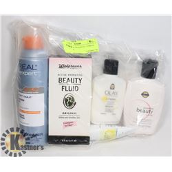 BAG OF NEW PRODUCTS - LOREAL SHAVE GEL,