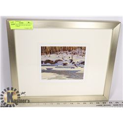 A.J.CASSON "WINTER ON THE DON" FRAMED PRINT