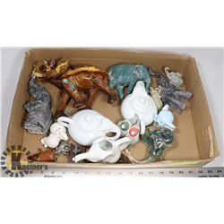 FLAT OF ASSORTED ELEPHANT FIGURES