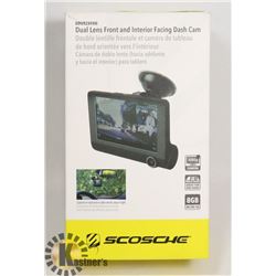 SCOSCHE DUAL LENS FRONT & INTERIOR FACING DASH CAM