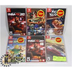 LOT OF 5 NEW NINTENDO SWITCH GAMES: INCLUDES