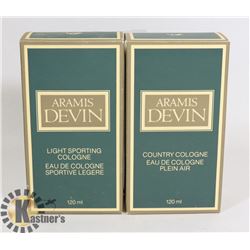 2 BOTTLES OF ARMIS DEVIN COLOGNE