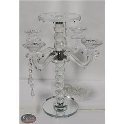 3 NEW ORNAMENTAL 4-CANDLESTICK HOLDERS W/ SHIMMER