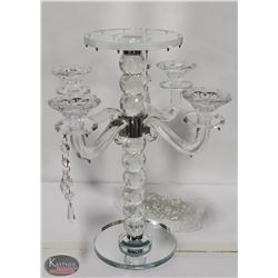 3 NEW ORNAMENTAL 4-CANDLESTICK HOLDERS W/ SHIMMER