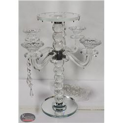 3 NEW ORNAMENTAL 4-CANDLESTICK HOLDERS W/ SHIMMER