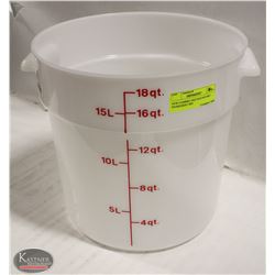 NEW CAMBRO 18QT ROUND DRY INGREDIENT BIN