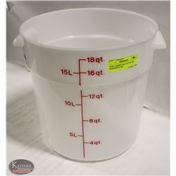 NEW CAMBRO 18QT ROUND DRY INGREDIENT BIN