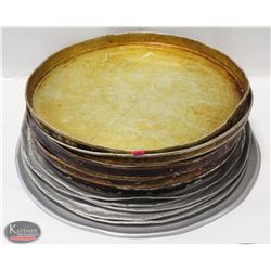 LOT OF 9 ASSORTED ALUMINUM PIZZA PANS