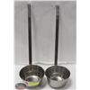 Image 1 : 2 LARGE PORTION STAINLESS STEEL LADELS