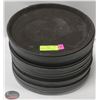 Image 1 : STACK OF 12" CIRCULAR RUBBER-LINED SERVING TRAYS