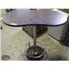 Image 1 : BLENDED BLUE VENEER BAR-HEIGHT TABLE W/ FOOTREST