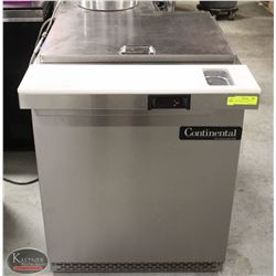 CONTINENTAL STAINLESS STEEL LIFT TOP PREP STATION