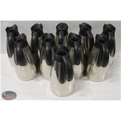 LOT OF 10 STAINLESS STEEL COFFEE CARAFE'S