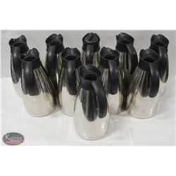 LOT OF 10 STAINLESS STEEL COFFEE CARAFE'S
