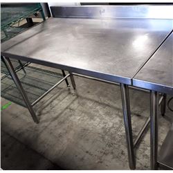 4' QUEST STAINLESS STEEL WORKTABLE W/ UNDERSHELF