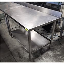 4' QUEST STAINLESS STEEL WORKTABLE W/ UNDERSHELF