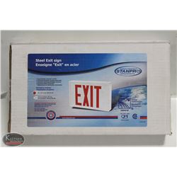 STEEL EXIT SIGN, 90 MIN EMERGENCY BACKUP