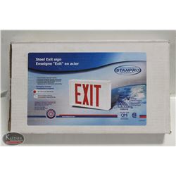 STEEL EXIT SIGN, 90 MIN EMERGENCY BACKUP