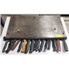 Image 2 : LARGE KNIFE HOLDER W/ 16 ASSORTED KITCHEN KNIVES