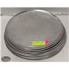 Image 1 : STACK OF 15 ALUMINUM PIZZA PANS (12-14")