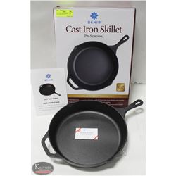 NEW BENIR PROFESSIONAL 12.5" CAST IRON SKILLET