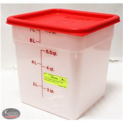 NEW CAMBRO 8QT SQUARE DRY INGREDIENT BIN W/ LID