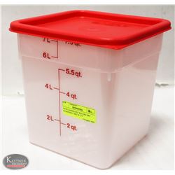 NEW CAMBRO 8QT SQUARE DRY INGREDIENT BIN W/ LID
