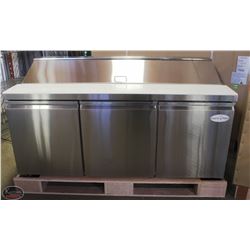 NEW 6' STAINLESS STEEL REFRIGERATED PREP TABLE