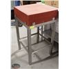 Image 1 : POLY PLASTIC BUTCHERS BLOCK ON S/S STAND