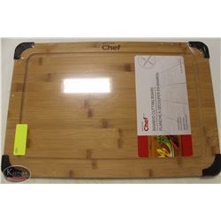 NEW MASTER CHEF 12"X18" BAMBOO CUTTING BOARD W/