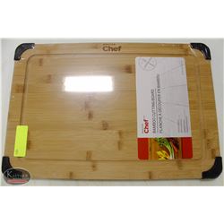 NEW MASTER CHEF 12"X18" BAMBOO CUTTING BOARD W/