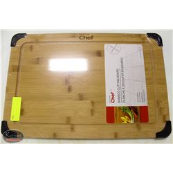 NEW MASTER CHEF 12"X18" BAMBOO CUTTING BOARD W/