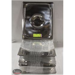 GROUP OF 6 NEW 1/2-SIZE S/S INSERT LIDS