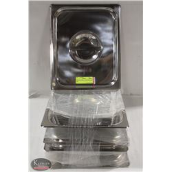 GROUP OF 6 NEW 1/2-SIZE S/S INSERT LIDS